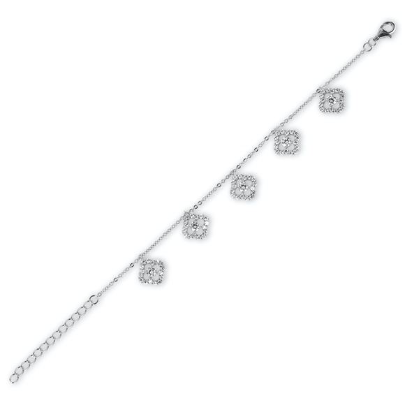 Clover Shape Stylish Transparent Bracelet - Picture 1 of 1